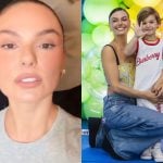 Isis Valverde rebate pergunta sobre com quem o filho fica quando ela viaja: “Com o pai”