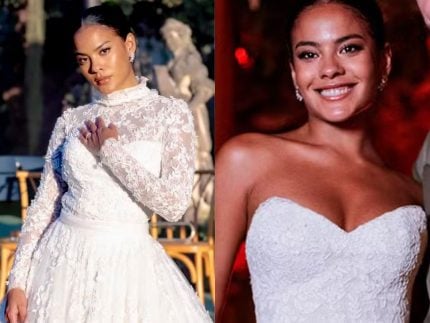 Saiba os detalhes dos quatro vestidos de noiva de Maria de Fátima em “Vale Tudo”