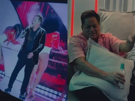Leonardo se emociona ao ver prévia do DVD que celebra 40 anos de carreira