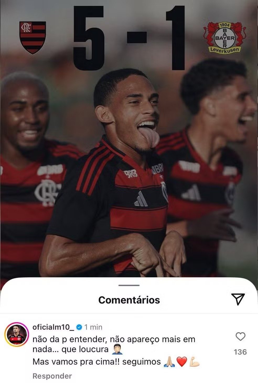 Reprodução: Instagram/@flamengo