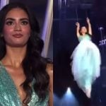 Modelo sofre queda de 3 metros ao vivo durante desafio no “Miss Universo Latina”