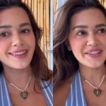 Franciny Ehlke é confundida com garçonete