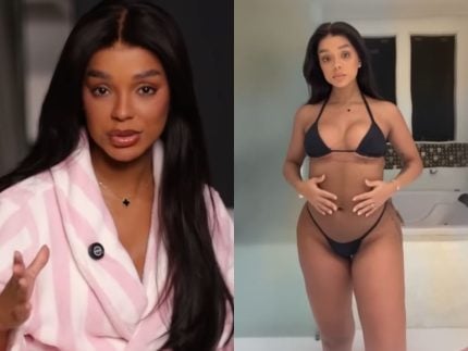 Brunna Gonçalves faz “tour” pelo corpo após nascimento da 1ª filha com Ludmilla