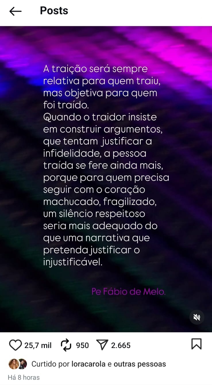 Reprodução: Instagram/@pefabiodemelo Reprodução: Instagram/@pefabiodemelo