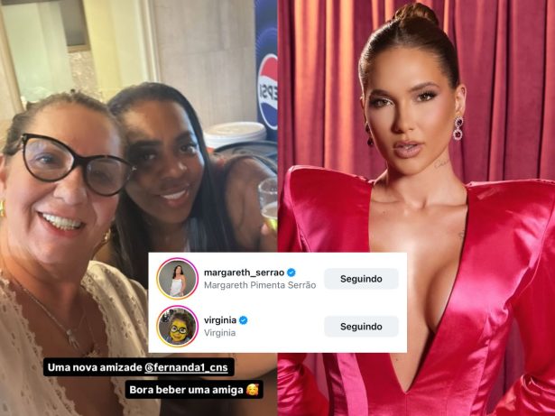 Virginia e Margareth passam a seguir mãe de Vini Jr. em meio a rumores de affair
