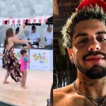 Virginia curte festinha à beira da piscina com Maria Alice ao som de Zé Felipe