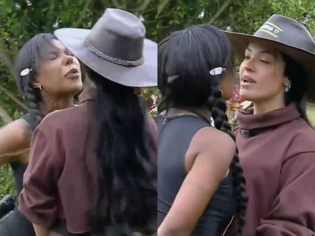 Carol Lekker cospe no rosto de Rayane Figliuzzi durante briga em “A Fazenda 17”