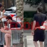 Discreto, Danilo Gentili é visto em rara aparição com a namorada durante viagem a Orlando