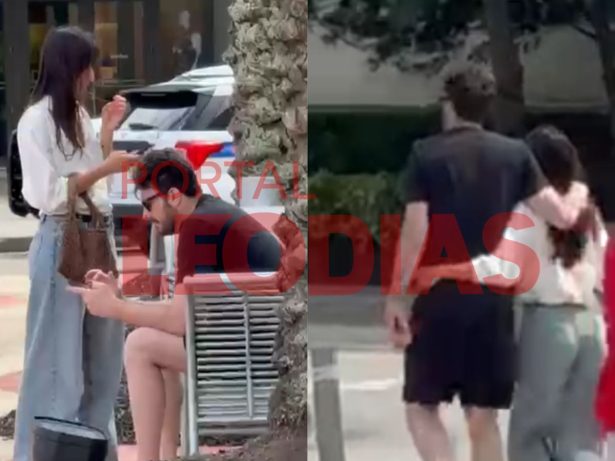 Discreto, Danilo Gentili é visto em rara aparição com a namorada durante viagem a Orlando
