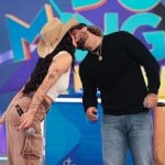 Ao vivo e a cores! Ana Castela e Zé Felipe dão primeiro beijo em público no “Domingo Legal”