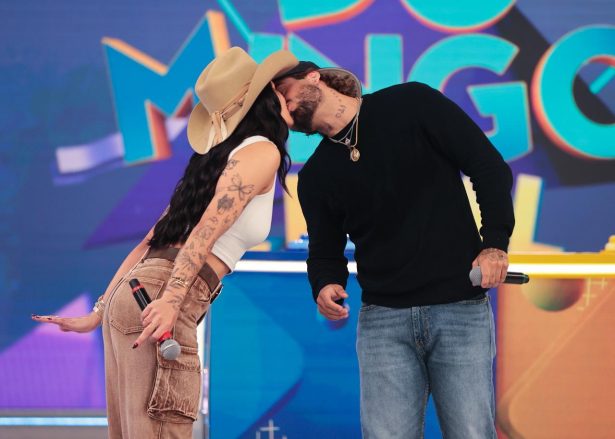Ana Castela e Zé Felipe trocam beijos e pai da cantora dispara: “Que melação!”