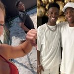Virginia se diverte em jogo de beach tennis com Netinho, irmão de Vini Jr.