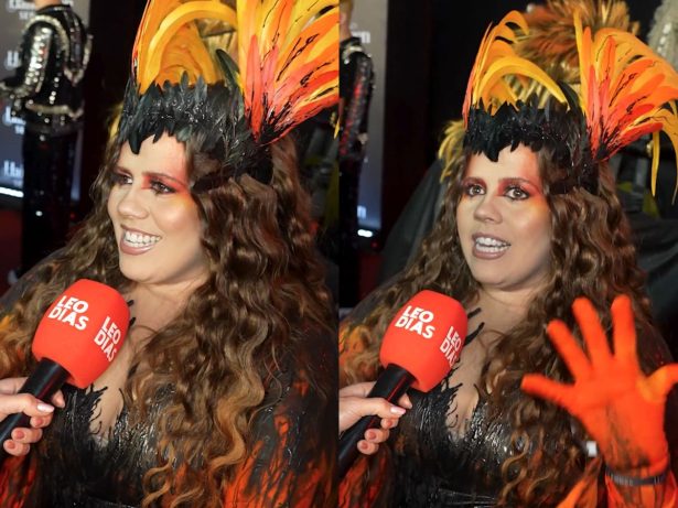 Tati Machado surge de fênix em baile de halloween e fala sobre renascimento e futuro