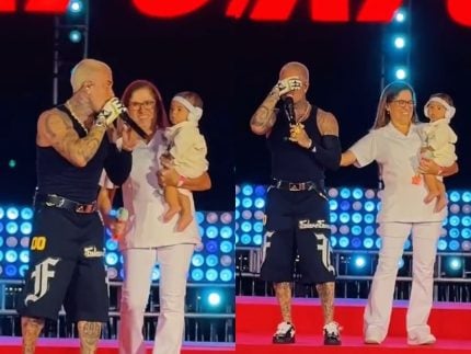 MC Daniel se emociona ao ser surpreendido pelo filho em show no Rio: “Tudo por você”