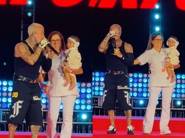 MC Daniel se emociona ao ser surpreendido pelo filho em show no Rio: “Tudo por você”