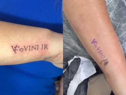 Fã viraliza ao exibir tatuagem em homenagem a Virginia e Vini Jr.: “Na torcida”