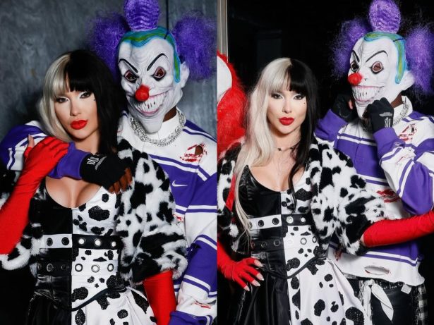 Casalzão! Vini Jr. e Virginia posam juntos em festa de Halloween na mansão do jogador