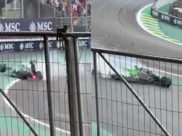Gabriel Bortoleto sai ileso após forte batida durante corrida em Interlagos