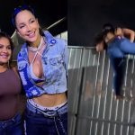 Michele Andrade leva susto após fã pular muro para tirar foto, mas atende ao pedido