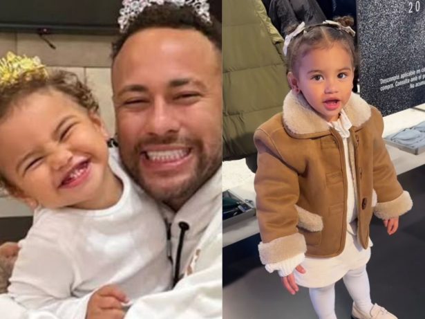 Mavie, filha de Neymar Jr., encanta ao fazer show improvisado em uma loja na Espanha