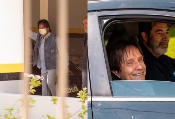 Após sofrer acidente de carro, Roberto Carlos deixa hotel em Gramado
