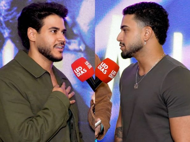 Danilo e Davi celebram vitória no Prêmio Multishow durante gravação de DVD em SP