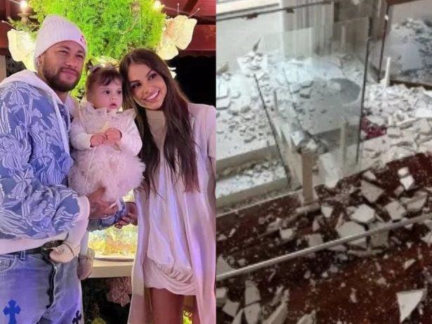 Amanda Kimberlly se pronuncia após desabamento do teto de casa e nega especulações sobre Neymar