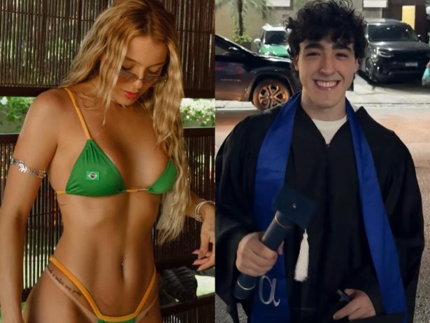 Mãe de Enzo Rabelo, de 17 anos, aprova namoro do filho com influenciadora de 27