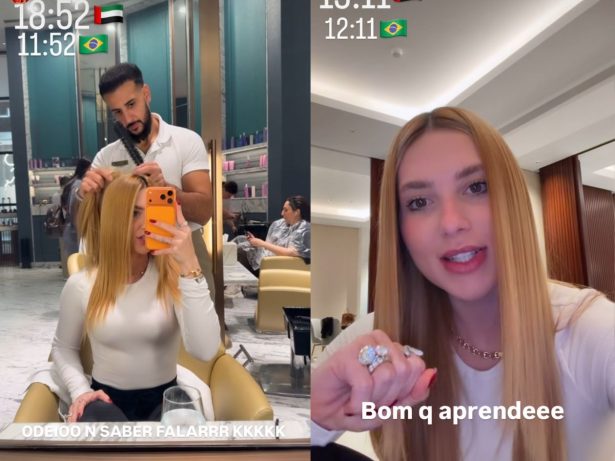 Virginia gasta R$ 4 mil em salão de beleza de Dubai, mas sai com tratamento errado: “Desespero”
