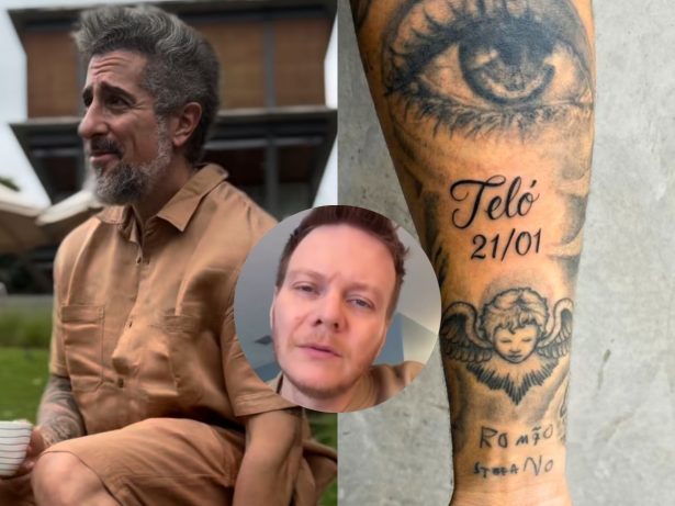 Marcos Mion brinca com tatuagem de aniversário de Michel Teló após esquecer a data