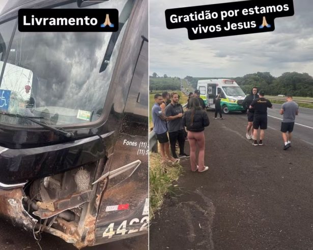 Empresário de Latino revela o que pode ter causado acidente com ônibus do cantor