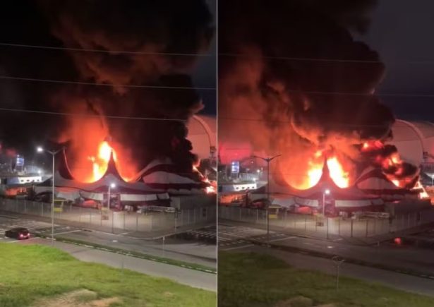 Incêndio destrói estrutura do Circo do Tirulipa em Natal, no Rio Grande do Norte