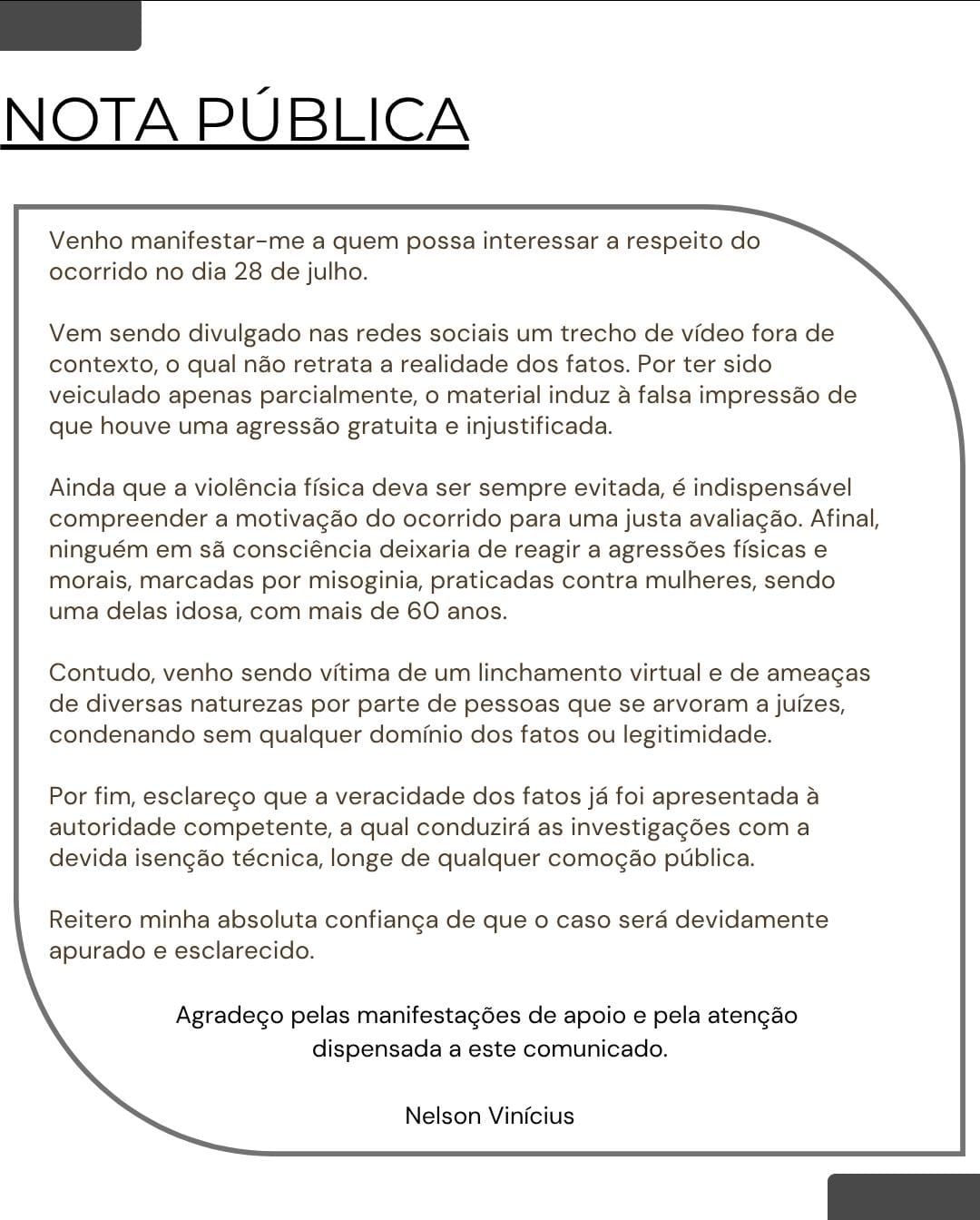 Crédito: Divulgação Nelson Vinícius