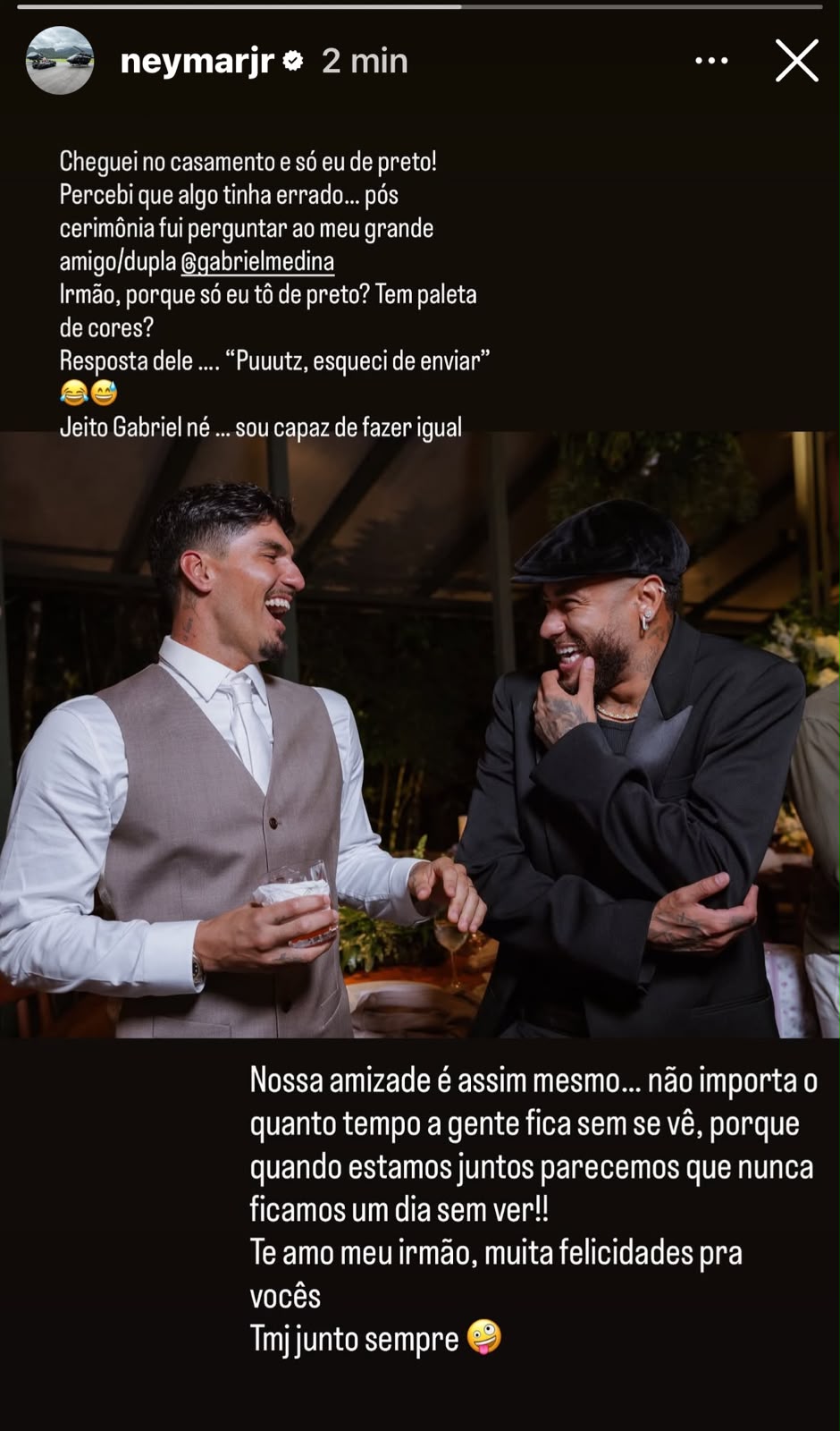 Reprodução/@neymar Reprodução/@neymar