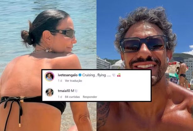 Ivete Sangalo recebe declaração discreta do namorado em foto de biquíni