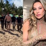 Rico vai à praia escoltado após confusão com Luana Piovani: “Vai que encontro uma doida”