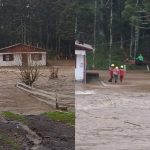 Família é resgatada após ficar ilhada durante temporal na Serra Catarinense; veja