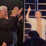 Antônio Fagundes prestigia Rodrigo Fagundes no teatro e emociona ator de “Quem Ama Cuida”