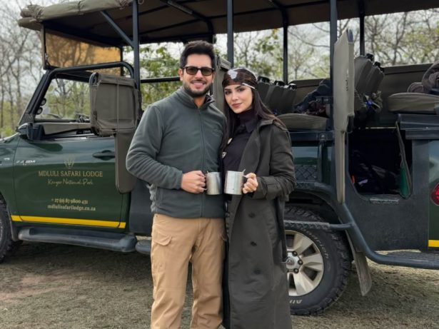 Thiago Bertoldo e Geórgia Fröhlich aproveitam lua de mel na África do Sul: “Sonho”