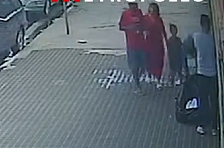 Imagens de câmeras de segurança pegaram o momento que Chaer passa mal ao correr atrás de ladrão / Foto: Metrópoles