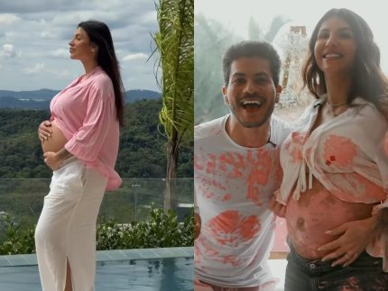 Separados, Jheny Santucci revela nome da filha com Arthur Aguiar e recebe reação do ator
