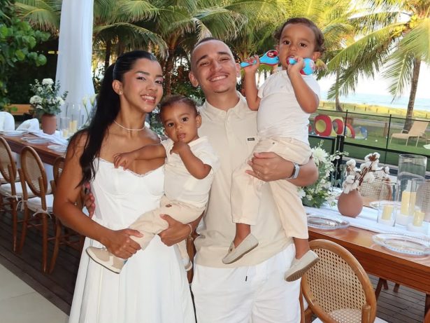 Ary Mirelle e João Gomes celebram dois anos de casamento com festa em família