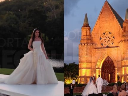 Juliette faz entrada triunfal em casamento com Kaique Cerveny; veja!