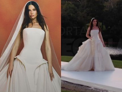Sustentável! Juliette escolhe vestido de noiva feito com material de garrafas PET