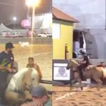 Henrique, dupla de Juliano, em competição de vaquejada em Pernambuco