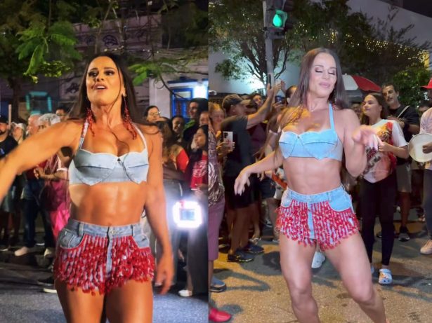 Viviane Araujo, rainha de bateria do Salgueiro, diz que não se sente “rainha das rainhas”