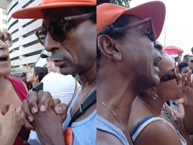 Ator Luis Miranda bate-boca com mulher durante protesto contra PEC da Blindagem