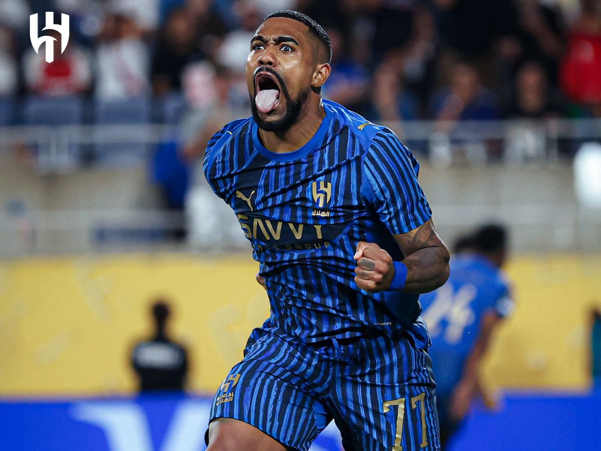 Malcom comemora o gol do Al-Hilal na partida contra o City no Mundial de Clubes - Reprodução/Instagram:@Alhilal_FC