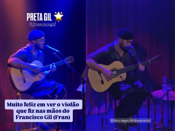 Francisco Gil homenageia Preta Gil no 1ª show após morte da mãe