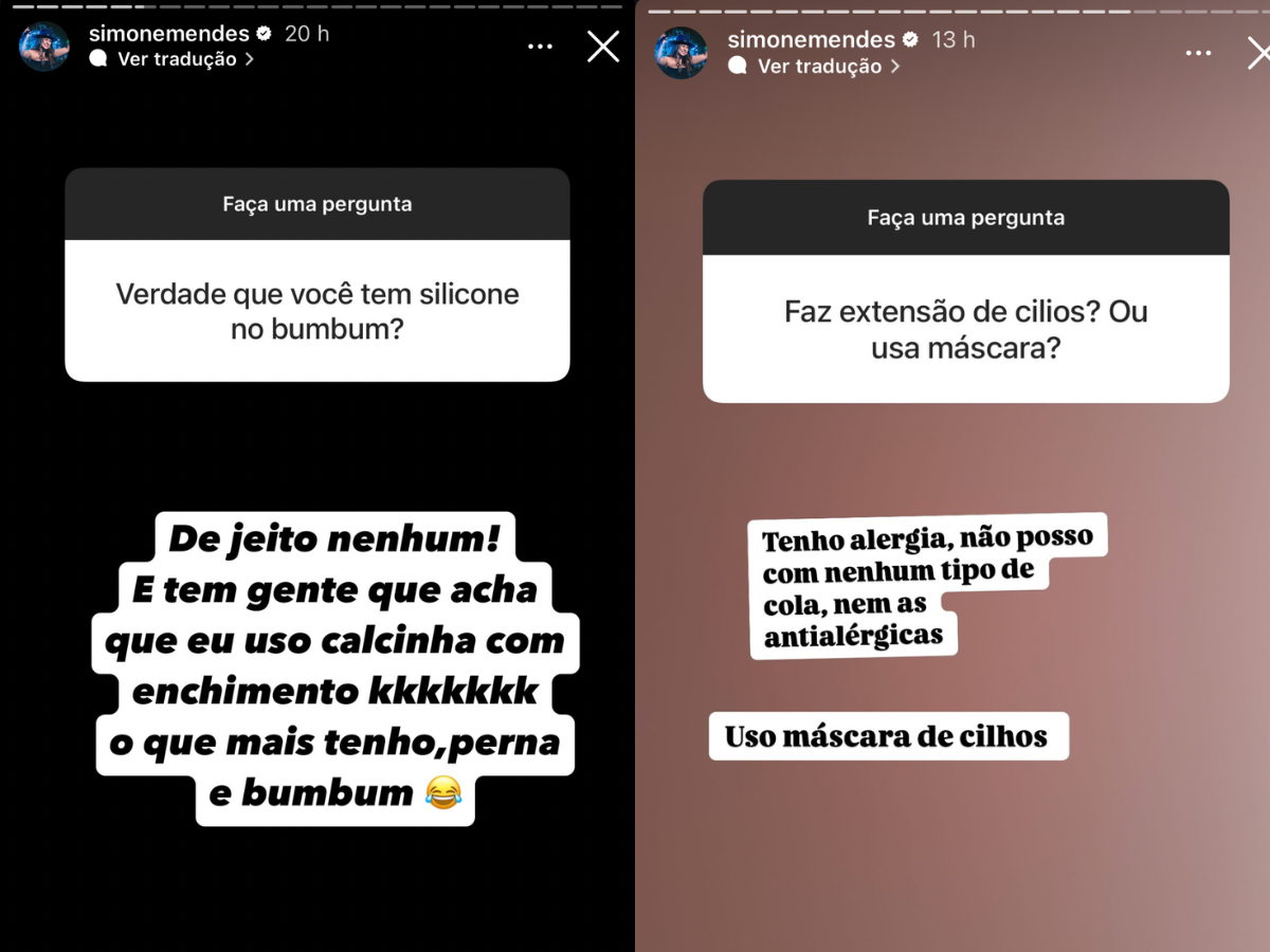 Reprodução: Instagram/Simone Mendes